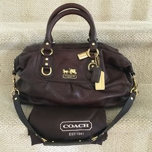 Coach Sabrina Large Satchel Shoulder Bag Brown Espresso